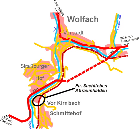 Anfahrtsplan zur Grube CLARA