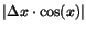 $\left\vert\Delta x\cdot\cos(x) \right\vert$